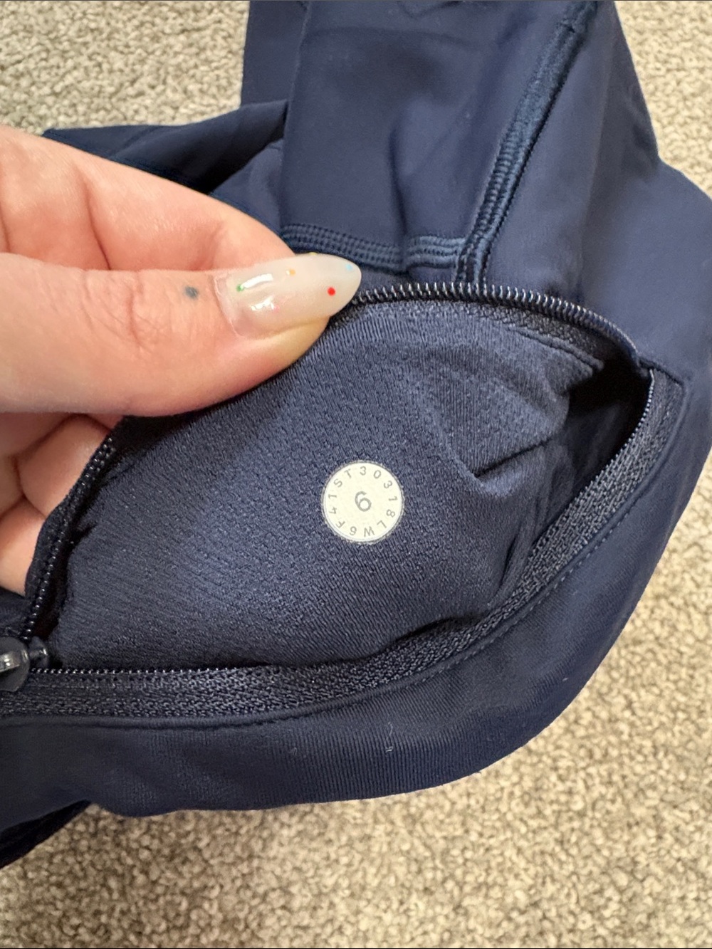 Lululemon Pace Rival Crop *22" In Midnight Navy - Picture 2 of 6